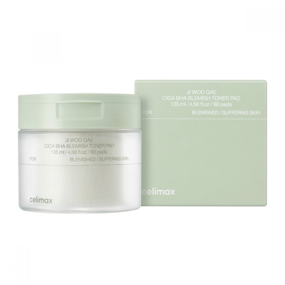 celimax Ji Woo Gae Cica BHA Blemish Toner Pad (60pcs) - Fanxi Life