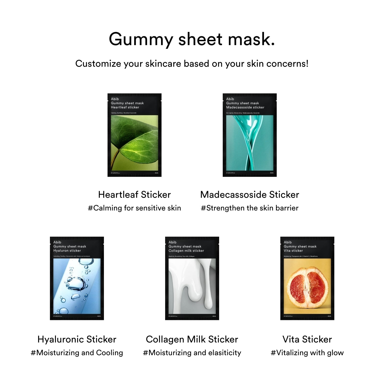 Abib Gummy Sheet Mask Heartleaf Sticker - Fanxi Life