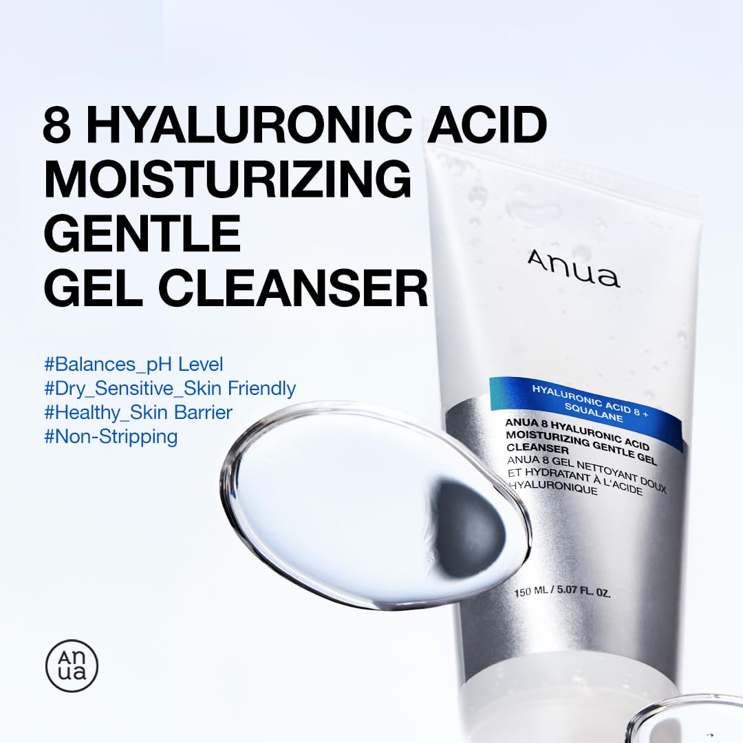 ANUA 8 Hyaluronic Acid Moisturizing Gentle Gel Cleanser (150ml) - Fanxi Life