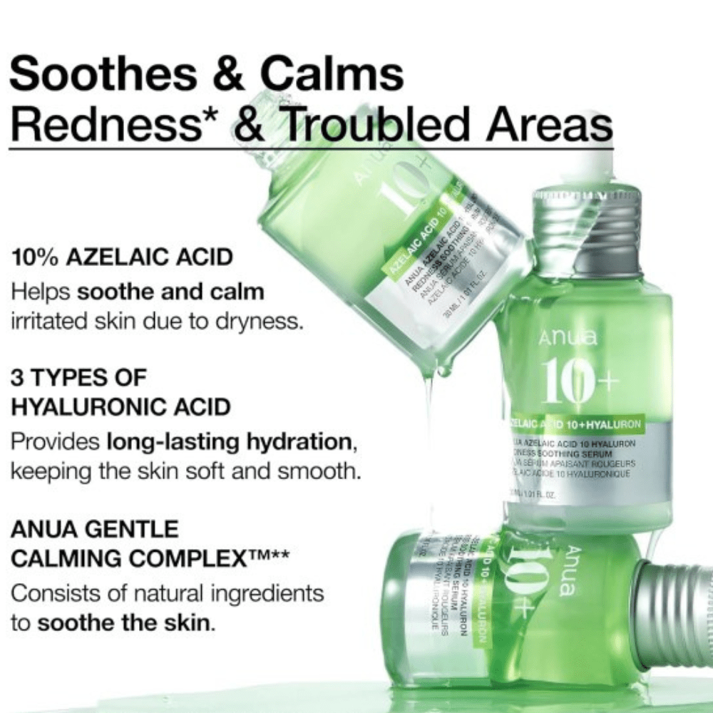 ANUA Azelaic Acid 10 Hyaluron Soothing Serum (30ml) - Fanxi Life