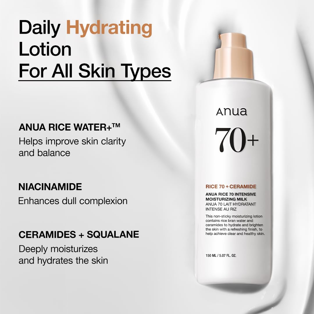 ANUA Rice 70 Intensive Moisturizing Milk (150ml) - Fanxi Life