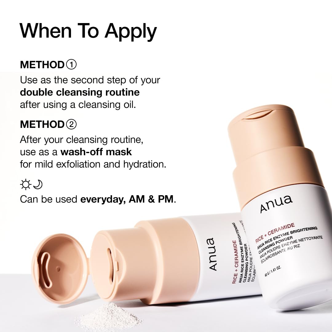 ANUA Rice Enzyme Brightening Cleansing Powder (40g) - Fanxi Life