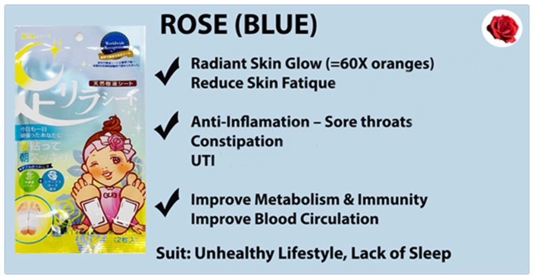 Ashirira Foot Relax Sheet: Rose (1 BOX / 30 PCs) - Fanxi Life