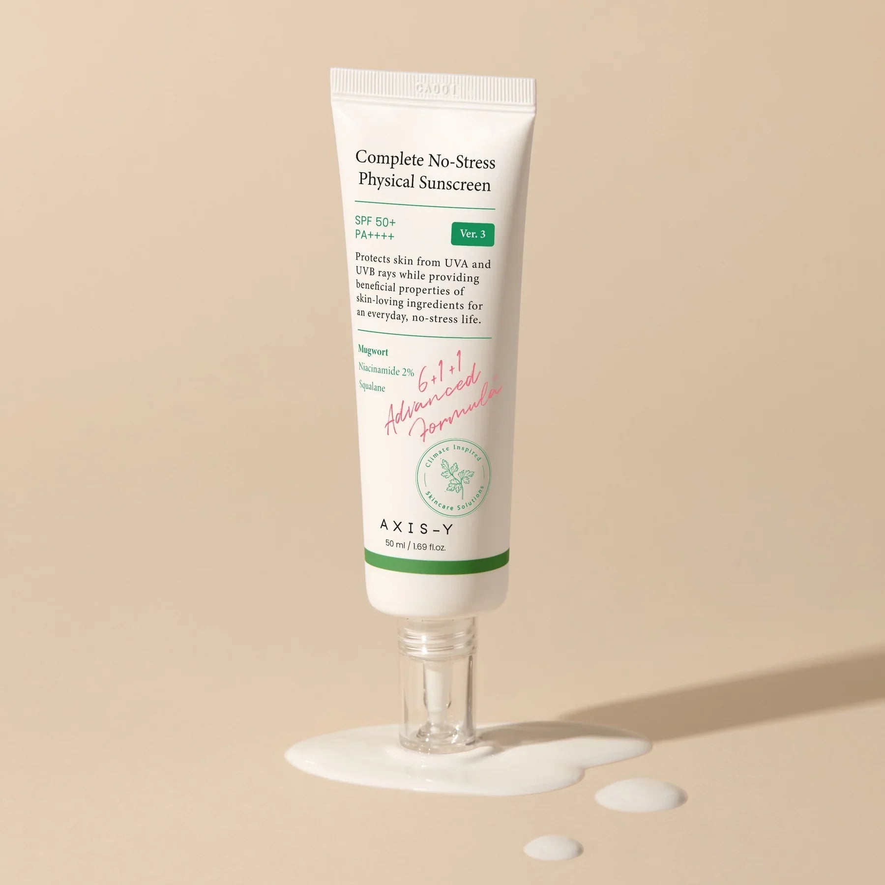 AXIS - Y Complete No - Stress Physical Sunscreen Broad Spectrum SPF 50+ PA++++ (50ml) - Fanxi Life
