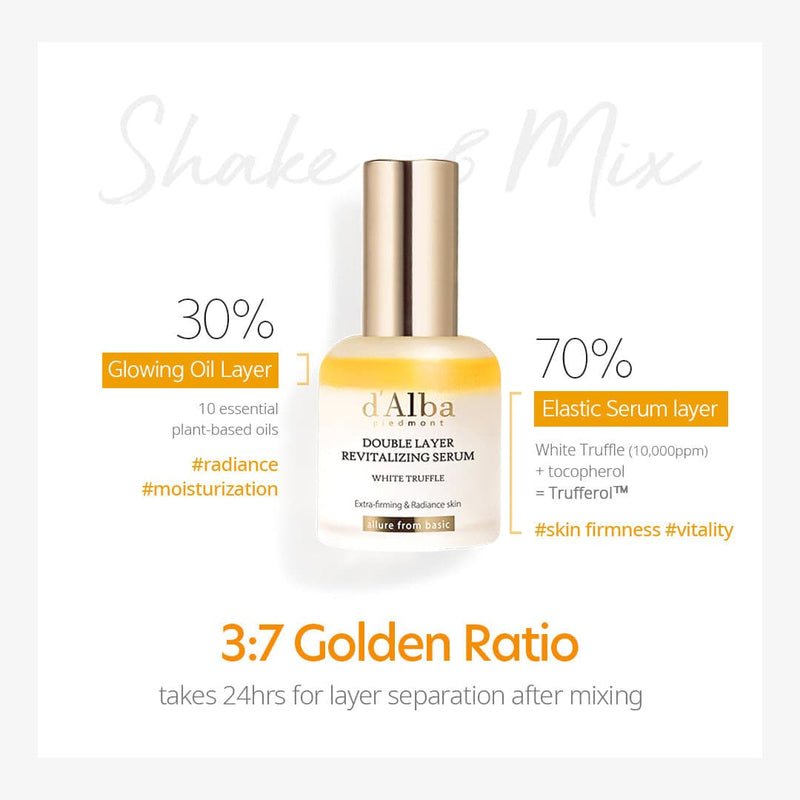 d'Alba White Truffle Double Layer Revitalizing Serum (30ml) - Fanxi Life