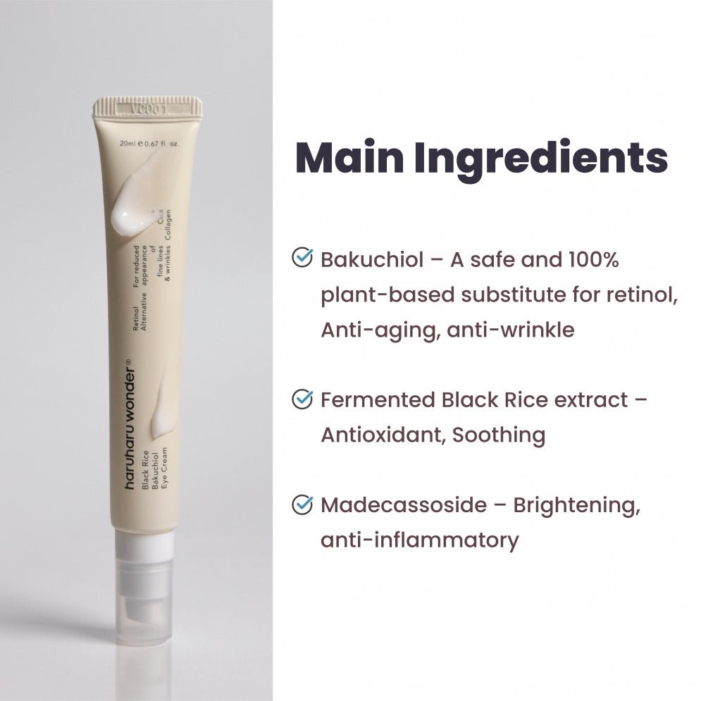 Haruharu Wonder Black Rice Bakuchiol Eye Cream (20ml) - Fanxi Life