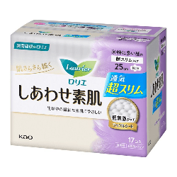 Kao Laurier F Skin - Friendly Ultra Thin Heavy Flow Wing Sanitary Pad 25cm 17 pcs - Fanxi Life