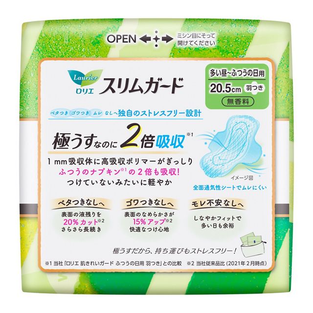 KAO LAURIER Slim Guard Daytime Sanitary 20.5cm 28pcs - Fanxi Life