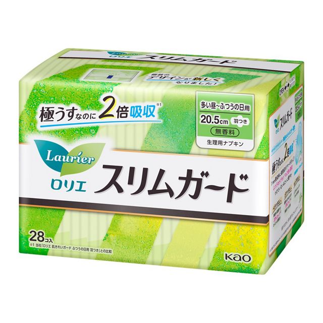 KAO LAURIER Slim Guard Daytime Sanitary 20.5cm 28pcs - Fanxi Life
