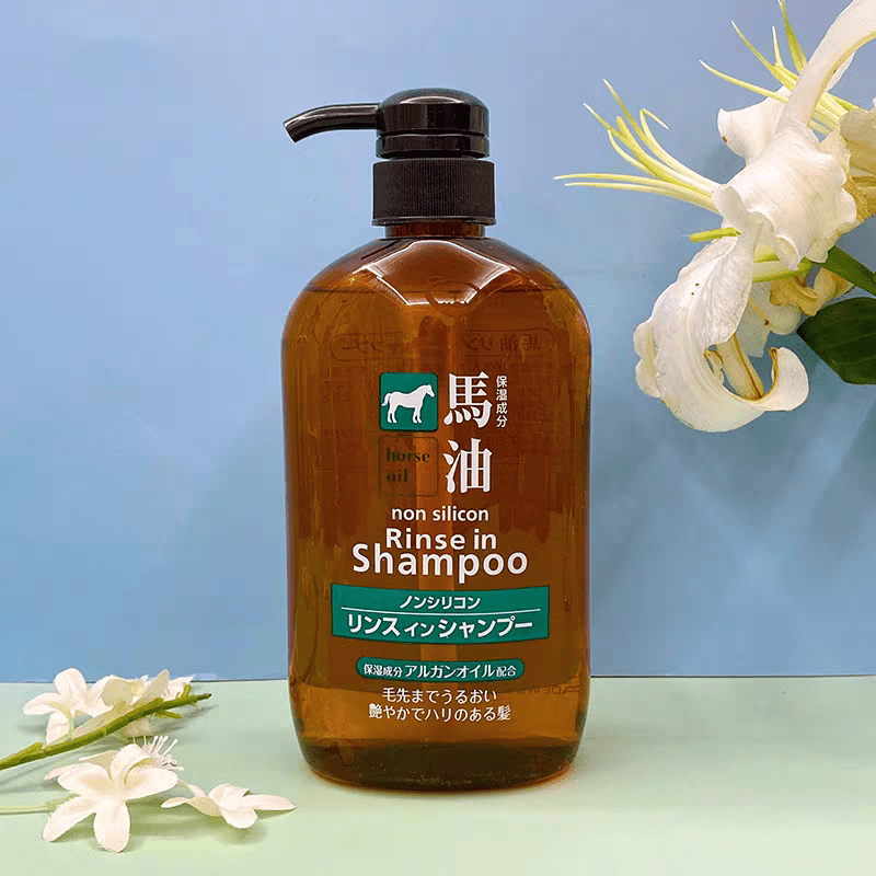KUMANOYUSHI Horse Oil Non Silicone Rinse In Shampoo (600ml) - Fanxi Life