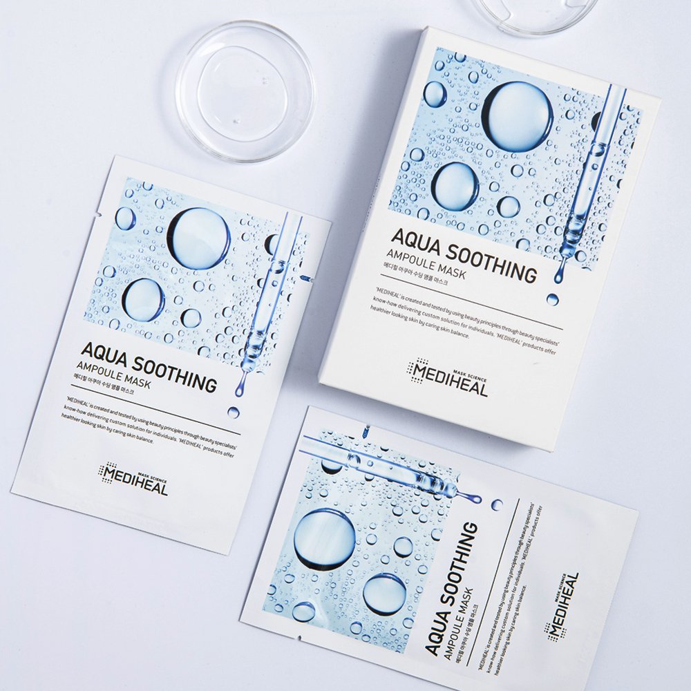 MEDIHEAL Aqua Soothing Ampoule Mask (10 PCs) - Fanxi Life