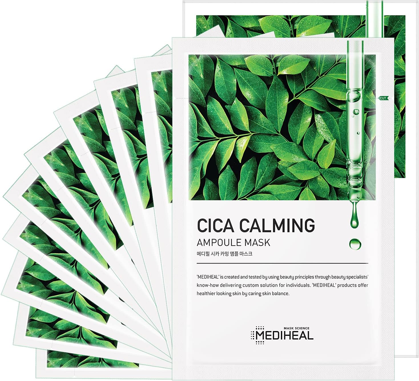 MEDIHEAL Cica Calming Ampoule Mask (10 PCs) - Fanxi Life
