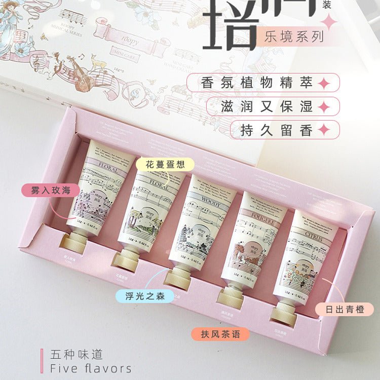Roopy Joyful Realm Fragrance Hand Cream Gift Set 12g*5 - Fanxi Life