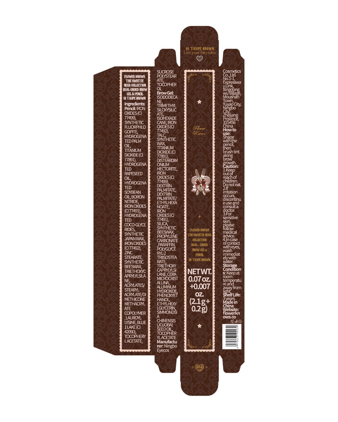 The Sweetie Bear Dual - Ended Brow Gel & Pencil - Fanxi Life