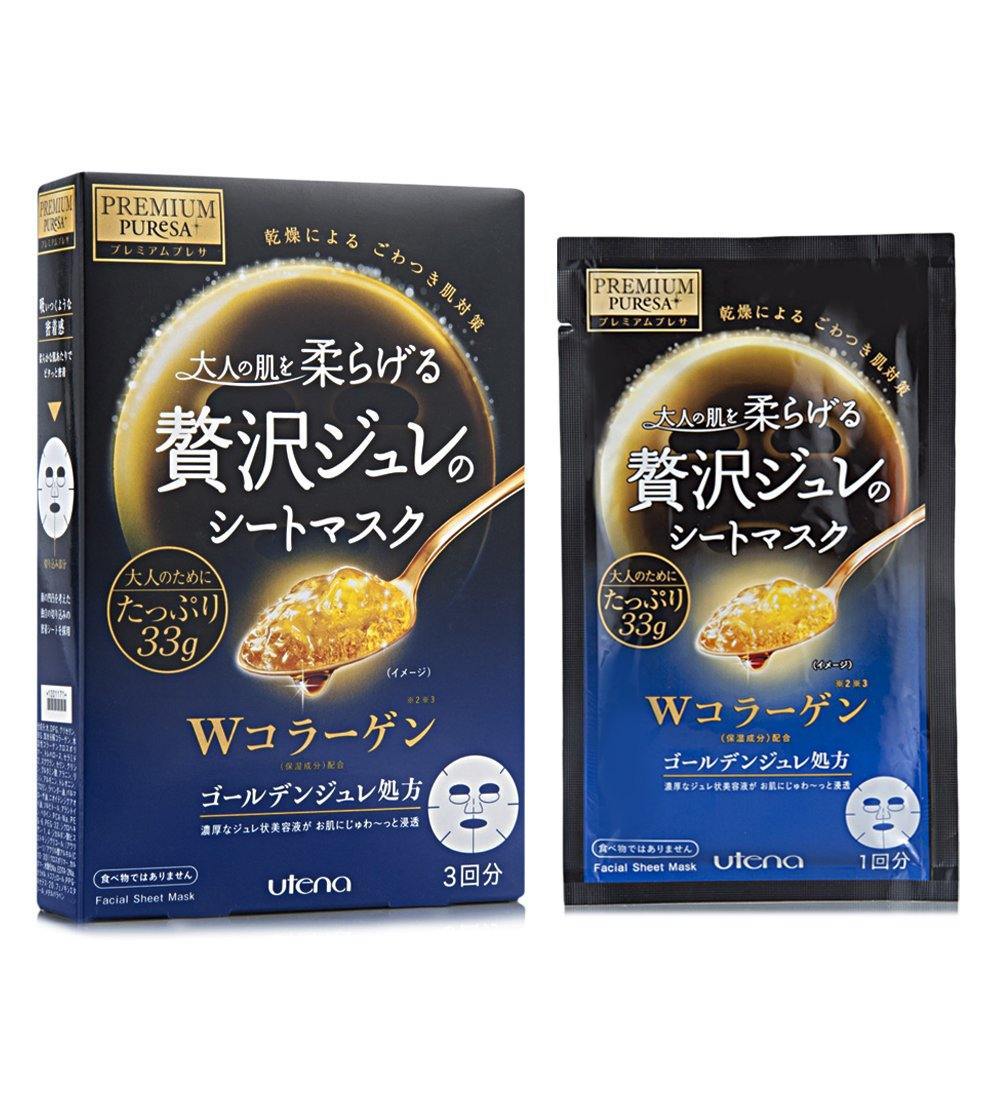 Utena Premium Puresa Golden Jelly Sheet Mask - Collagen (3x33g) - Fanxi Life